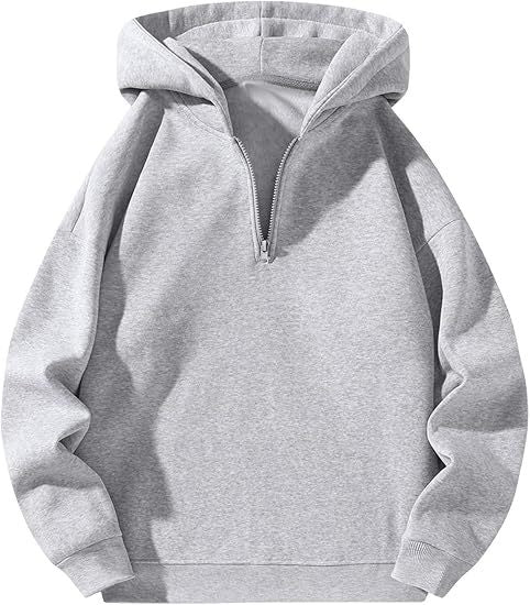 Herren sportlicher Kapuzenpullover mit halbem Reißverschluss Drune
