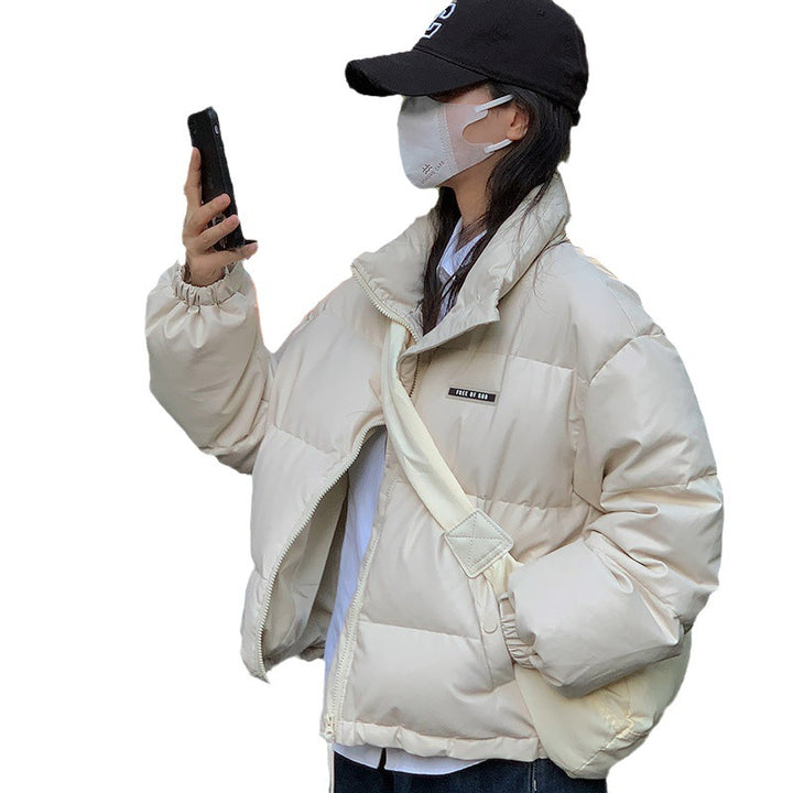 Damen Modische sowie isolierte Pufferjacke mit hochschließendem Kragen und seitlichen Reißverschlusstaschen Drune