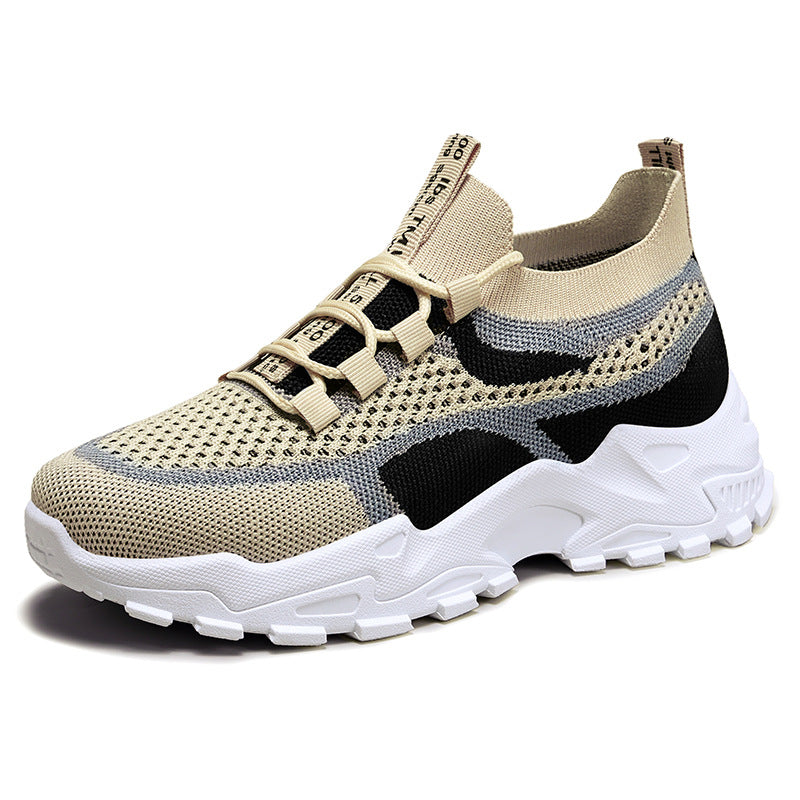 Herren nan gestrickter Sockensneaker mit elastischem Schlupfdesign und profiliertem Trail-Plateau Drune