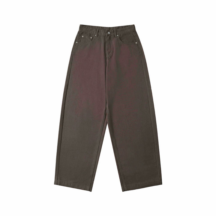 Damen High‑Waist Cropped-Jeans mit weitem Bein und Five‑Pocket Details Drune