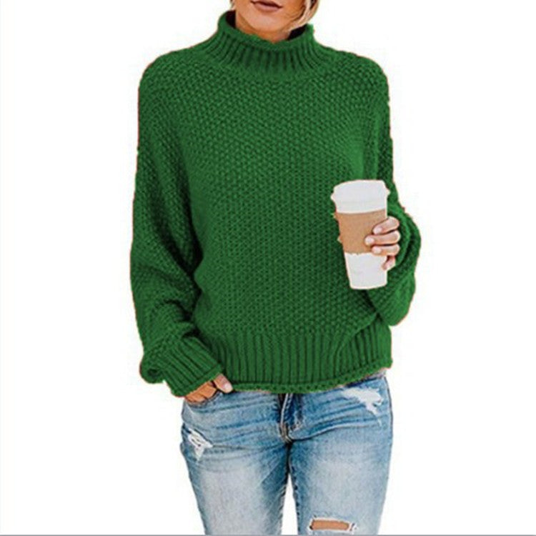 Damen Grobstrickpullover mit Rollkragen und lässigem Schnitt Drune