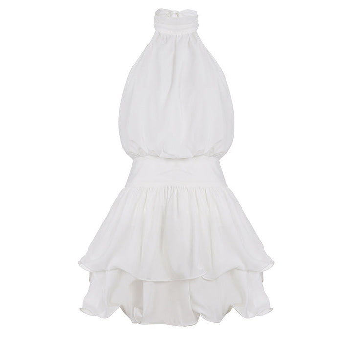 Damen luftiges Wickelkleid mit voluminösem Rock Drune