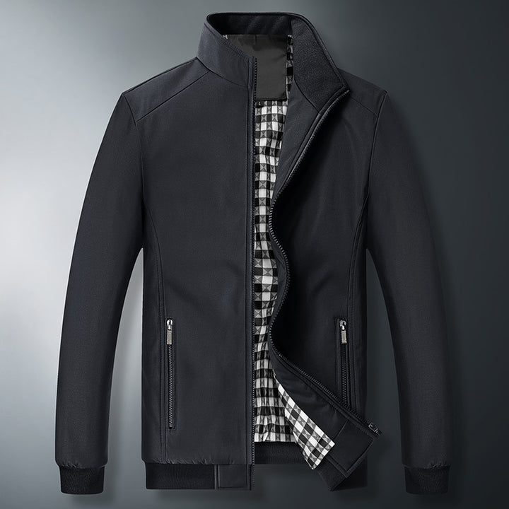 Herren Modische Windjacke mit hohem Kragen Drune
