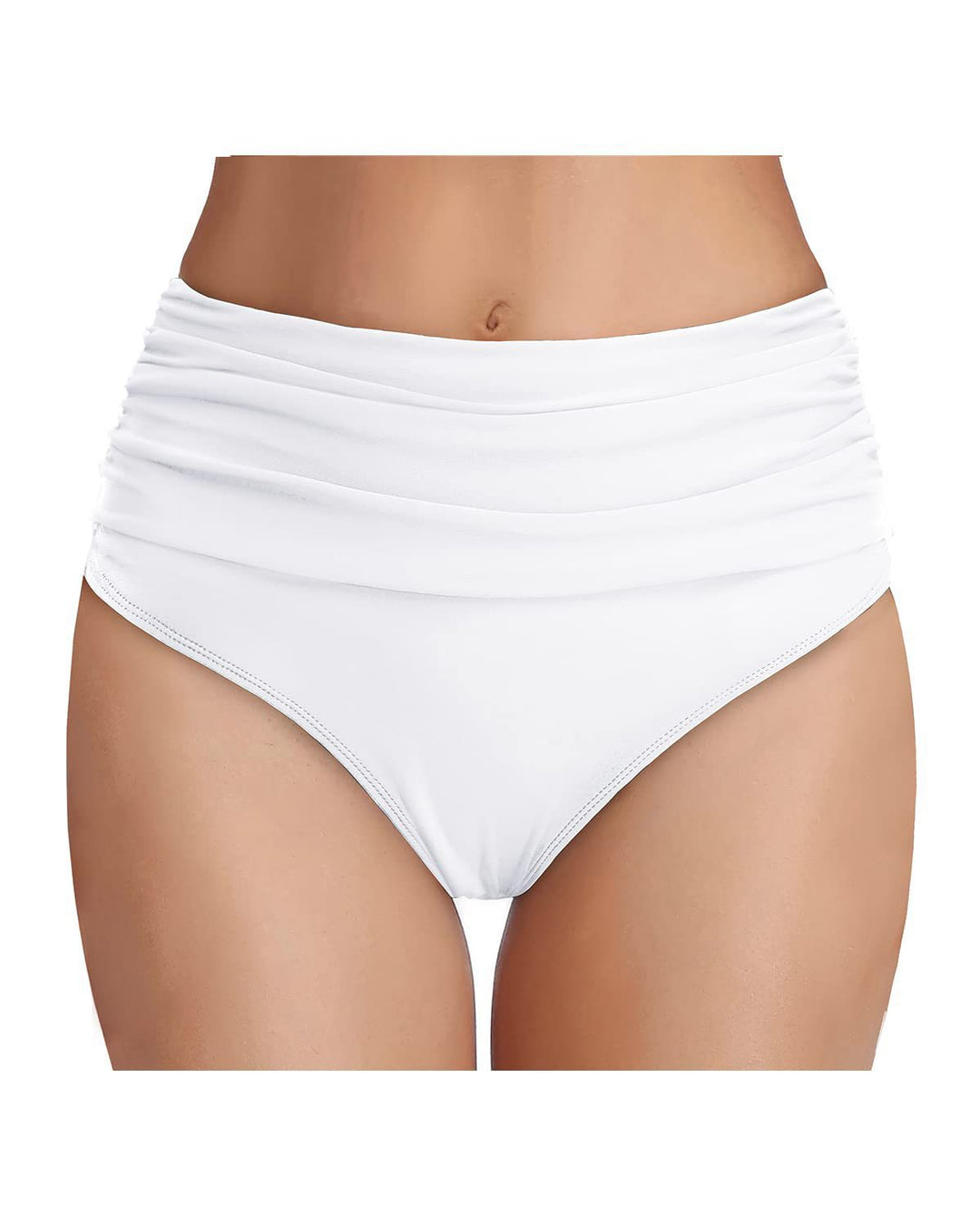 Damen Hochgeschnittene Bikinihose mit eleganter Raffung Drune