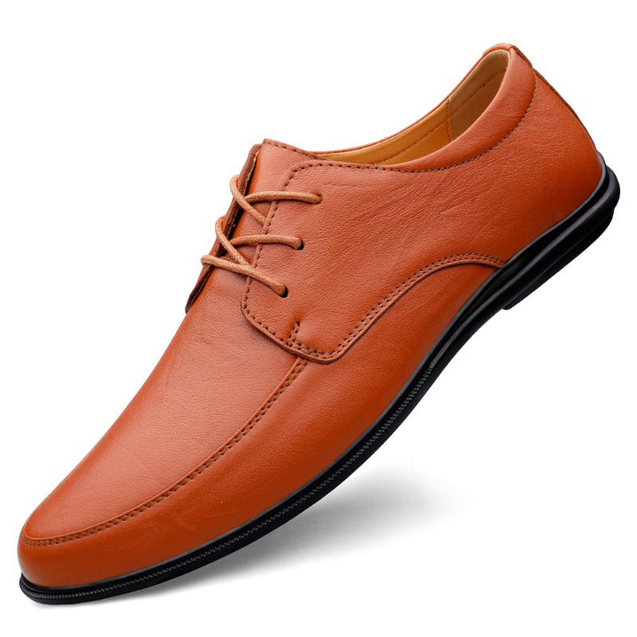Herren Elegante Echtleder Schnürschuhe Drune