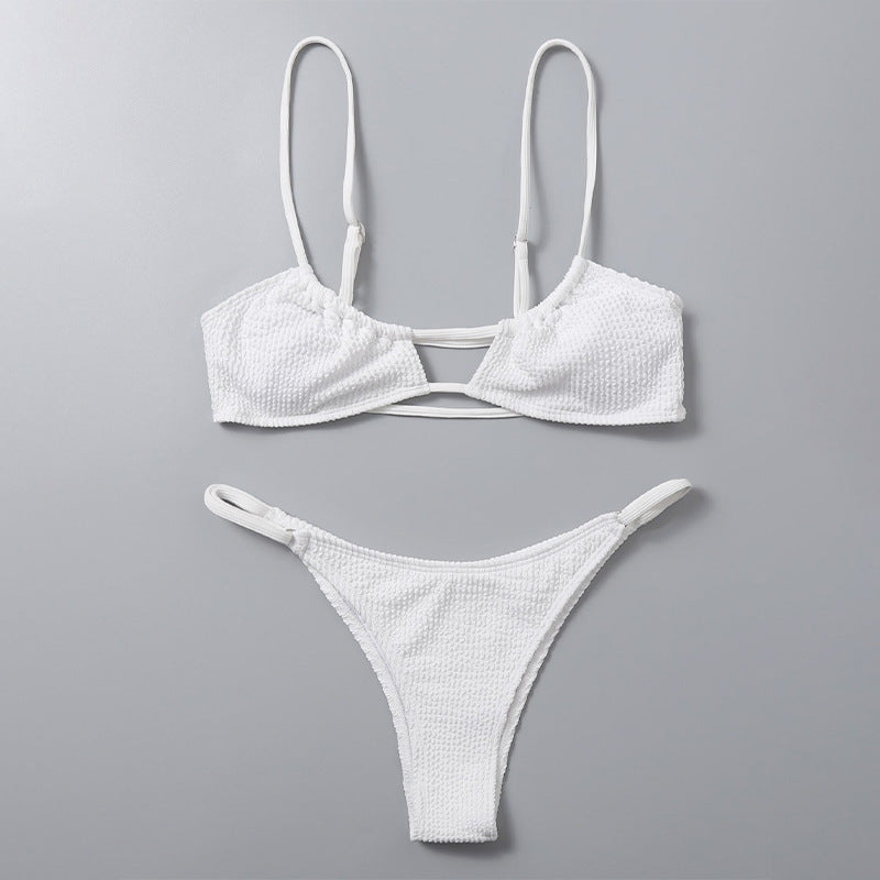 Damen Triangel-Bikini mit innovativem Schnitt und modischem Bindeband Drune