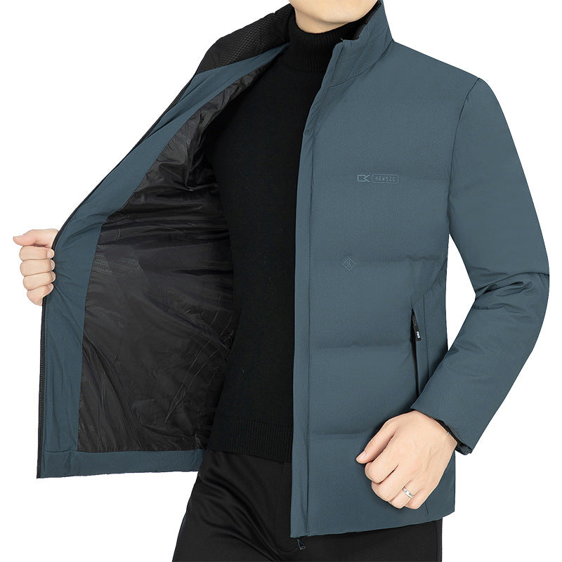 Herren Leicht wattierte Stehkragen-Funktionsjacke mit schlanker Silhouette Drune