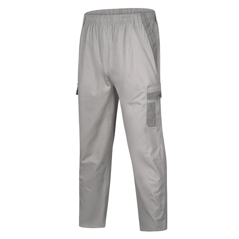 Herren Cargohose mit elastischem Bund, Mesh-Einsätzen und Multifachtaschen Drune
