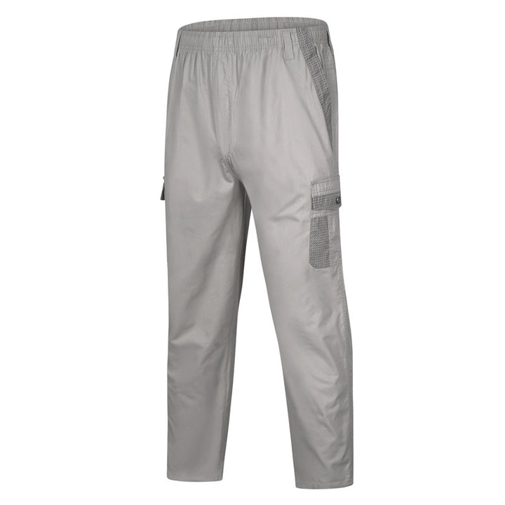 Herren Cargohose mit elastischem Bund, Mesh-Einsätzen und Multifachtaschen Drune