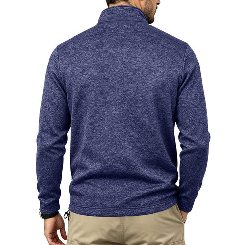 Herren Thermo-Halbzip-Pullover mit Brust-Reißverschlusstasche und Stehkragen Drune