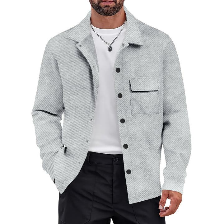 Herren Freizeitjacke mit strukturiertem Design und praktischen Brusttaschen Drune