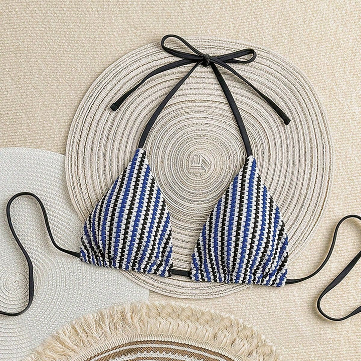 Damen Hochgeschnittenes Bikiniunterteil mit eleganten Bindebändern Drune