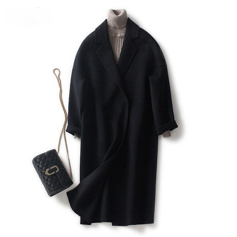 Damen Modischer Oversized-Mantel Drune