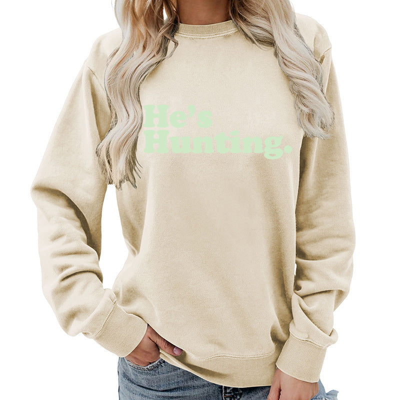 Damen Sweatshirt mit modernem Schriftzug und lässigem Schnitt Drune