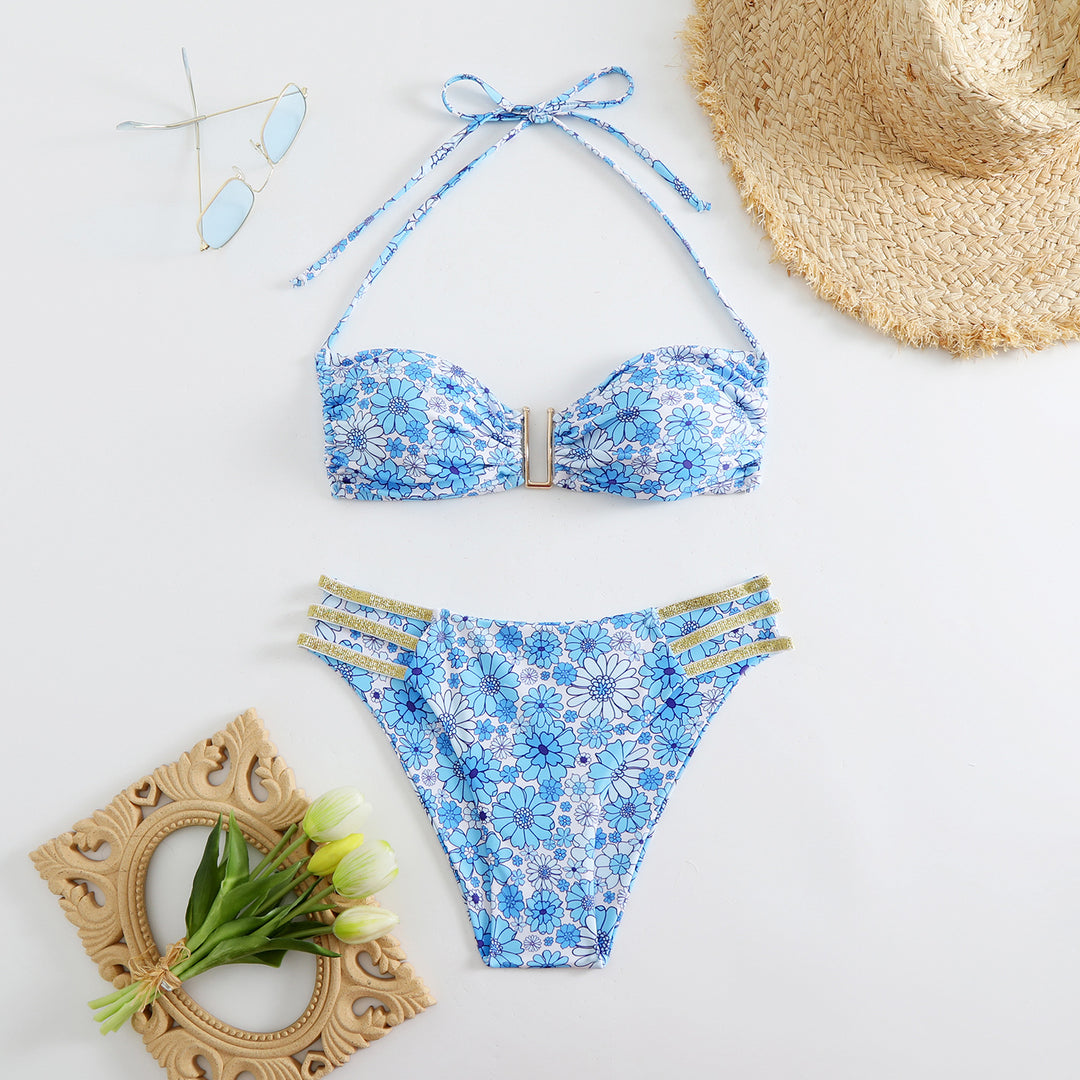 Damen Bandeau-Bikini mit verstellbaren Trägern und elegantem Schnitt Drune