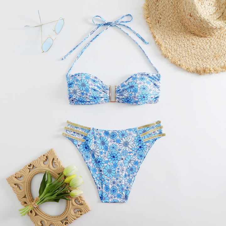 Damen Bandeau-Bikini mit verstellbaren Trägern und elegantem Schnitt Drune