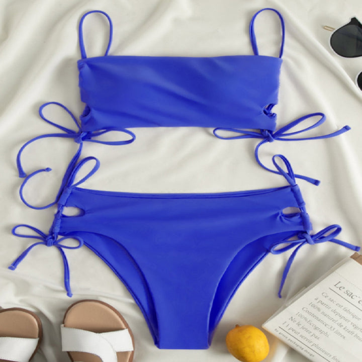 Damen Bandeau-Bikini mit raffinierten Bindebändern Drune