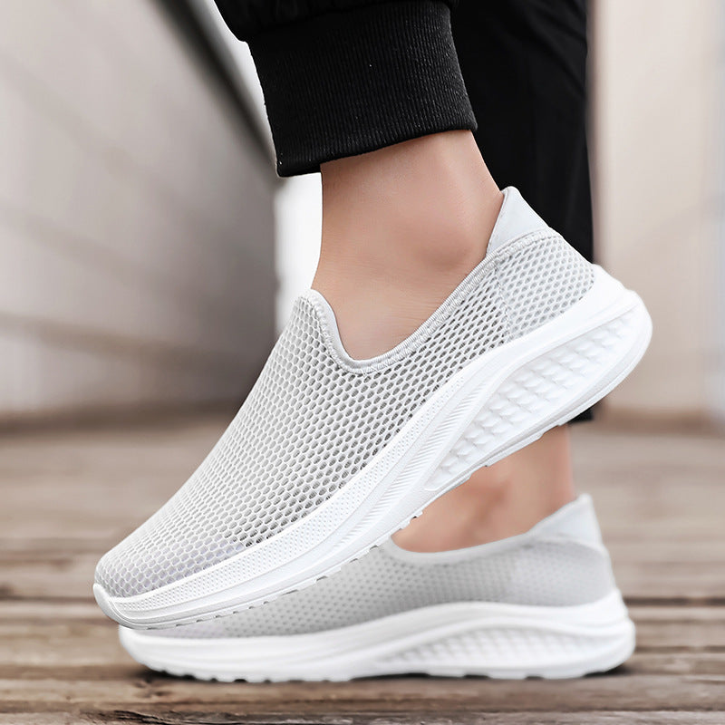 Herren nan atmungsaktiver Netz-Sportschuh mit Schlupfform und stoßdämpfender Laufsohle Drune