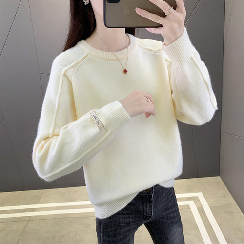 Damen Hochwertiger Pullover mit strukturiertem Design und weitem Schnitt Drune