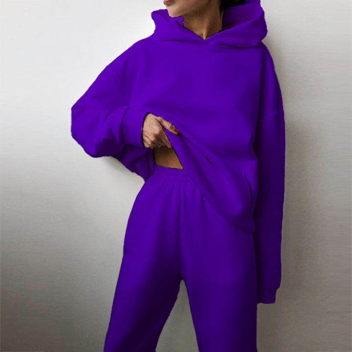 Damen Oversized Hoodie und Jogginghose Set Drune