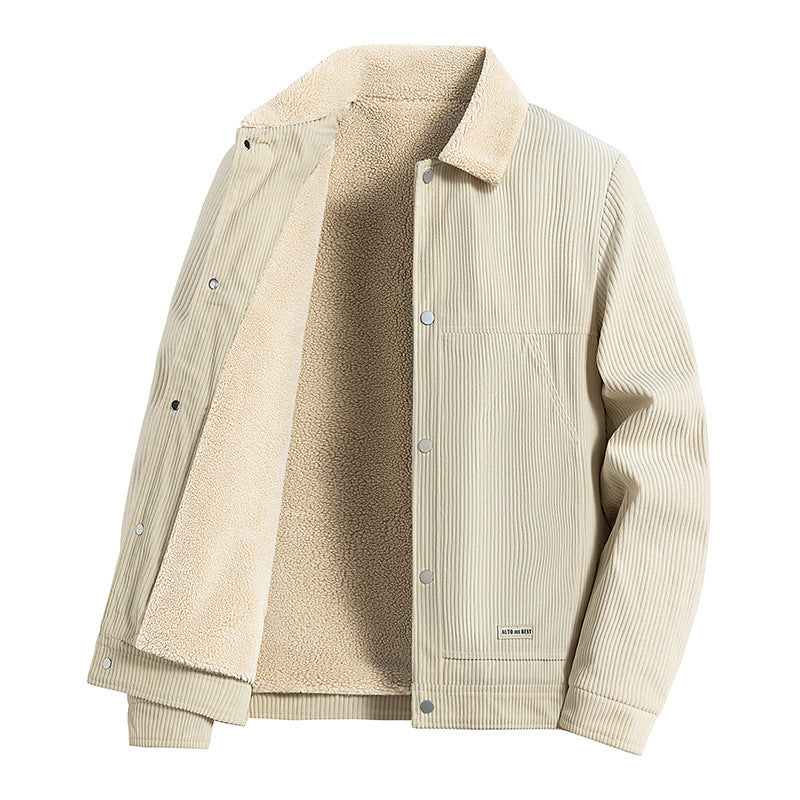 Herren Warme Cordjacke Drune