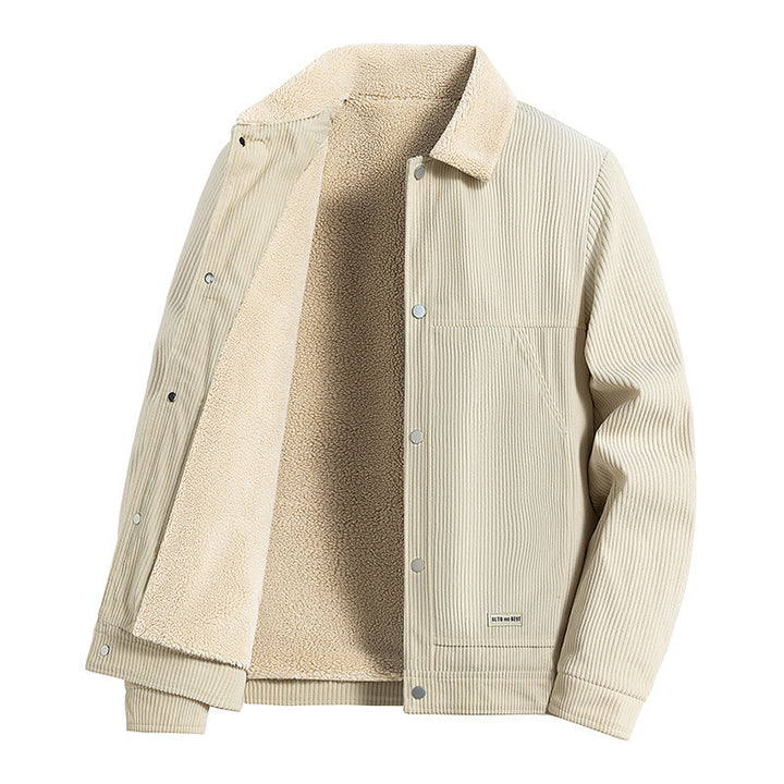 Herren Warme Cordjacke Drune
