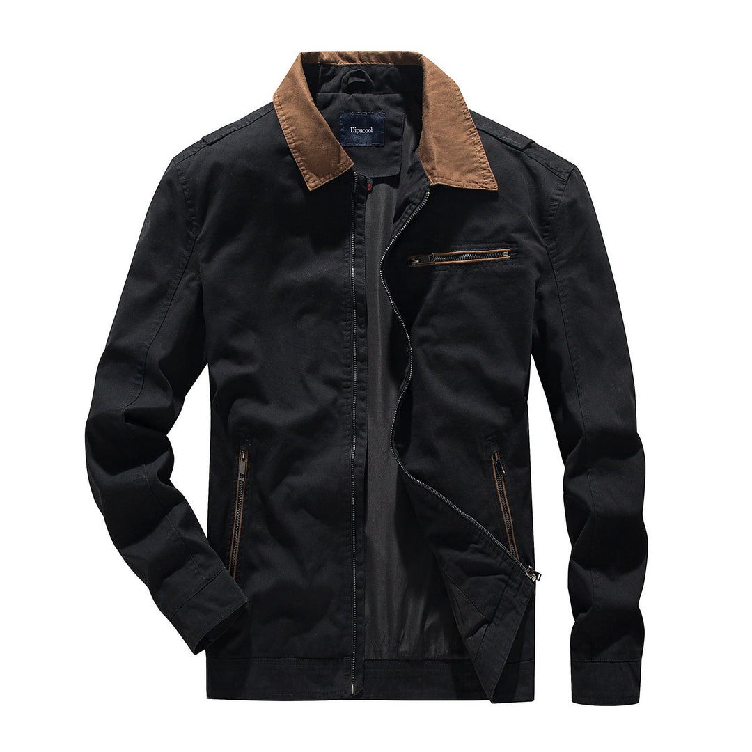 Herren modische Übergangsjacke mit auffälligem Kragen Drune