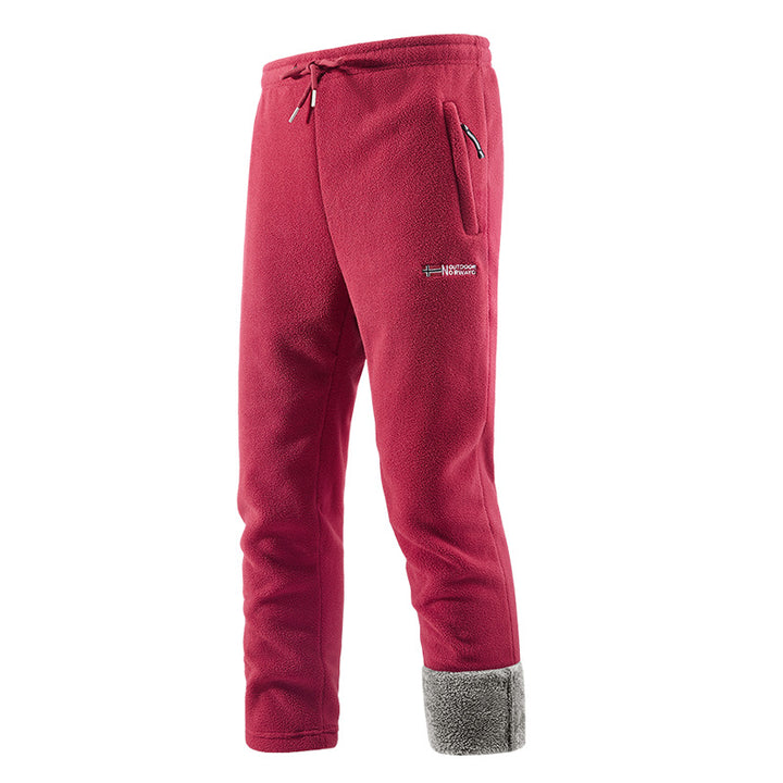 Herren Thermo‑Fleecehose mit hochfloriger Sherpa‑Innenfütterung und Reißverschlusstaschen Drune