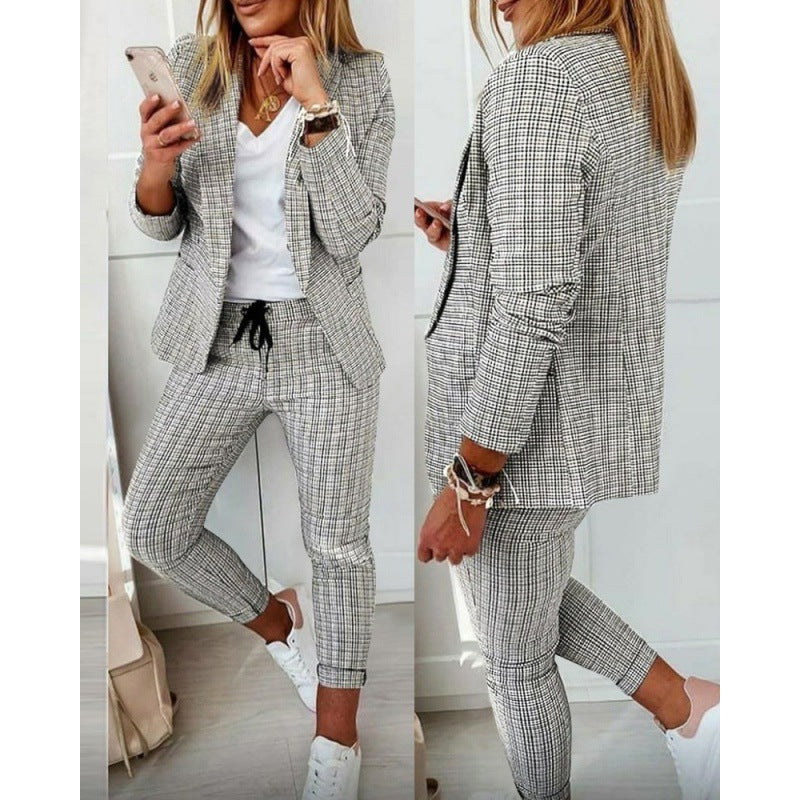 Damen Blazer und Hose Set Drune