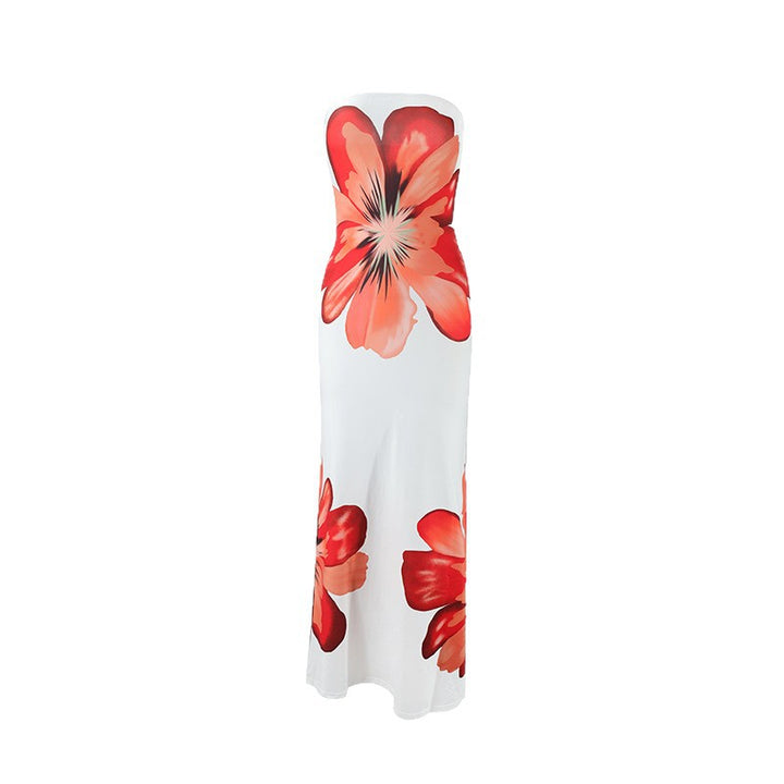Damen strapazieres Maxikleid im exklusiven Design mit floralem Druck Drune