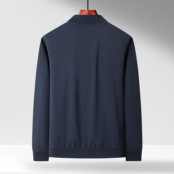 Herren elegante Übergangsjacke mit modernem Stehkragen und praktischen Reißverschlusstaschen Drune