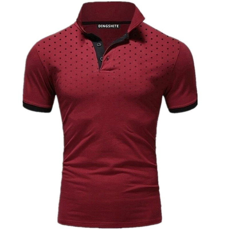 Herren Poloshirt mit modernen Punktdesign und atmungsaktiven Eigenschaften Drune