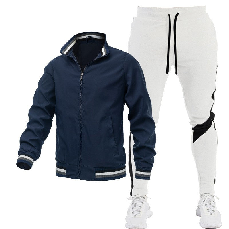 Herren Sportliches Trackjacke und Jogginghose Set Drune