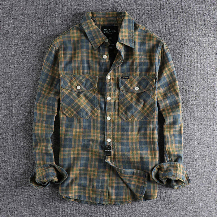 Herren Karo-Flanell-Hemd mit Brusttaschen und legerer Relaxed‑Passform Drune