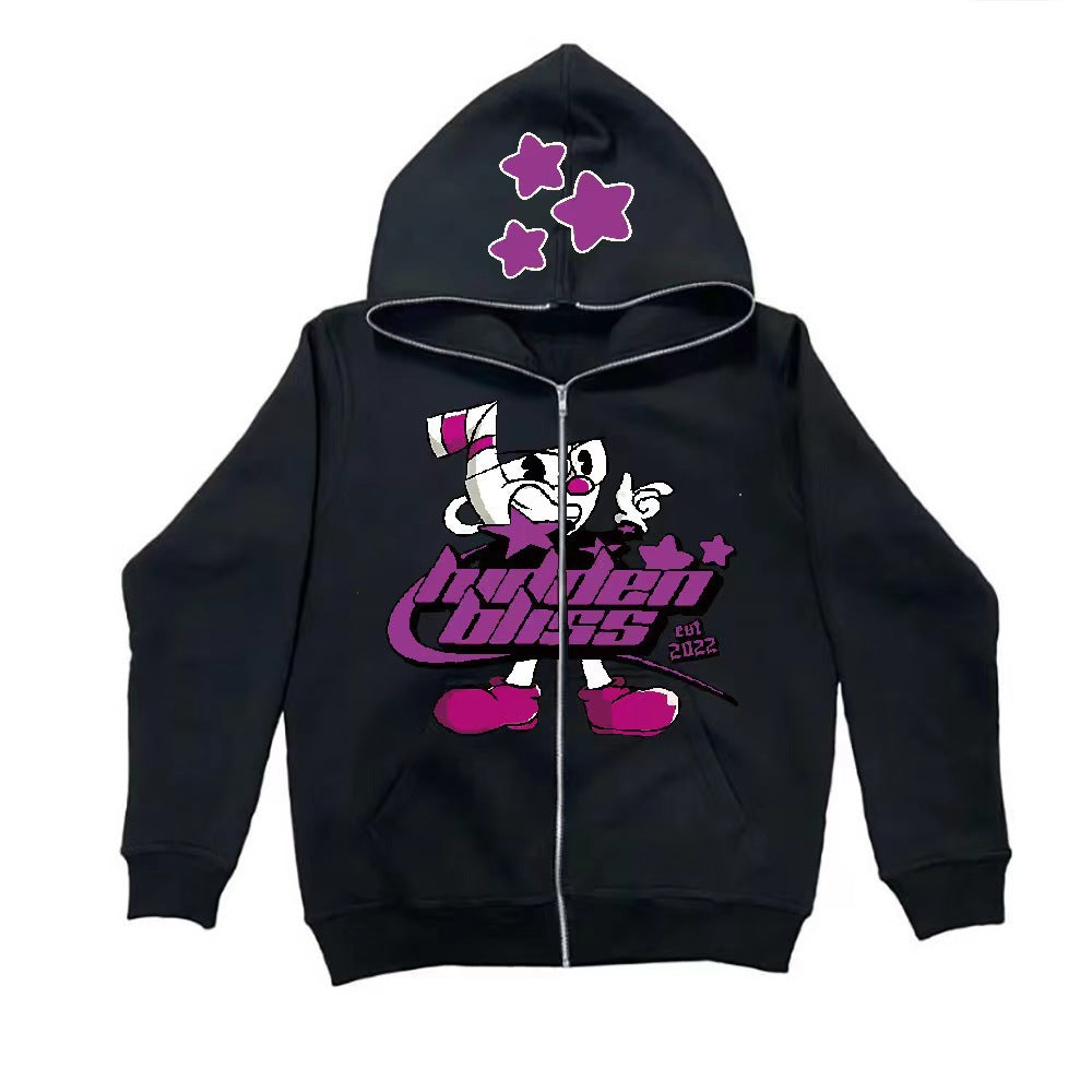 Damen Kapuzenjacke mit aufregendem Grafikdesign Drune