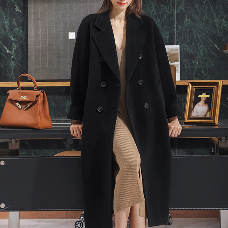 Damen Stilvoller Wollmantel Drune