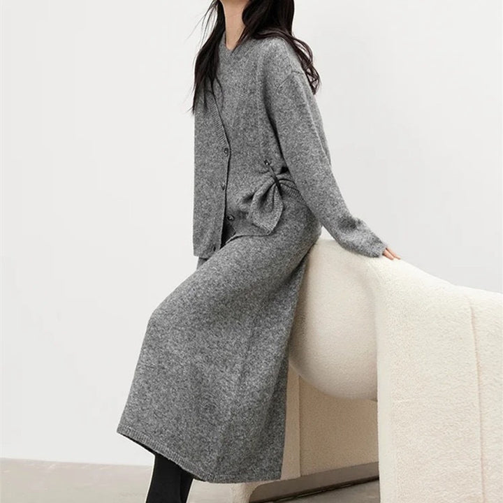 Damen Strickkleid mit lässiger Knopfleiste Drune