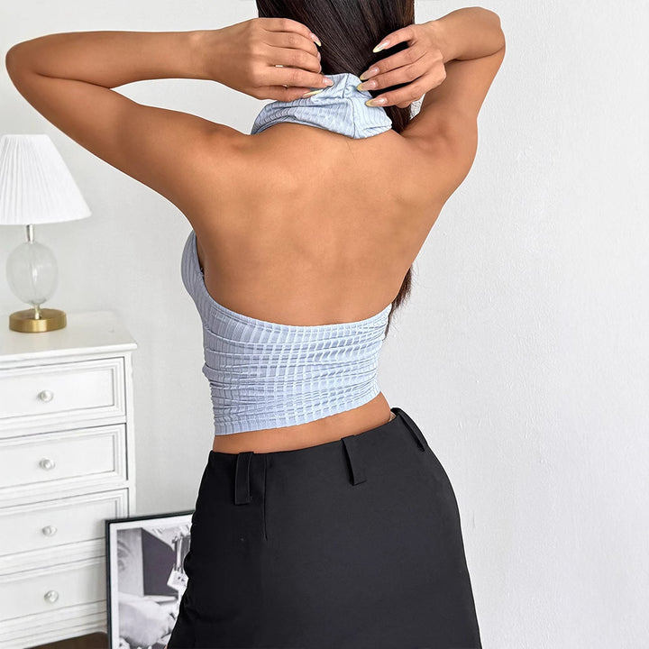 Damen Cowl-Neck Top mit raffinierten Raffungseffekten Drune
