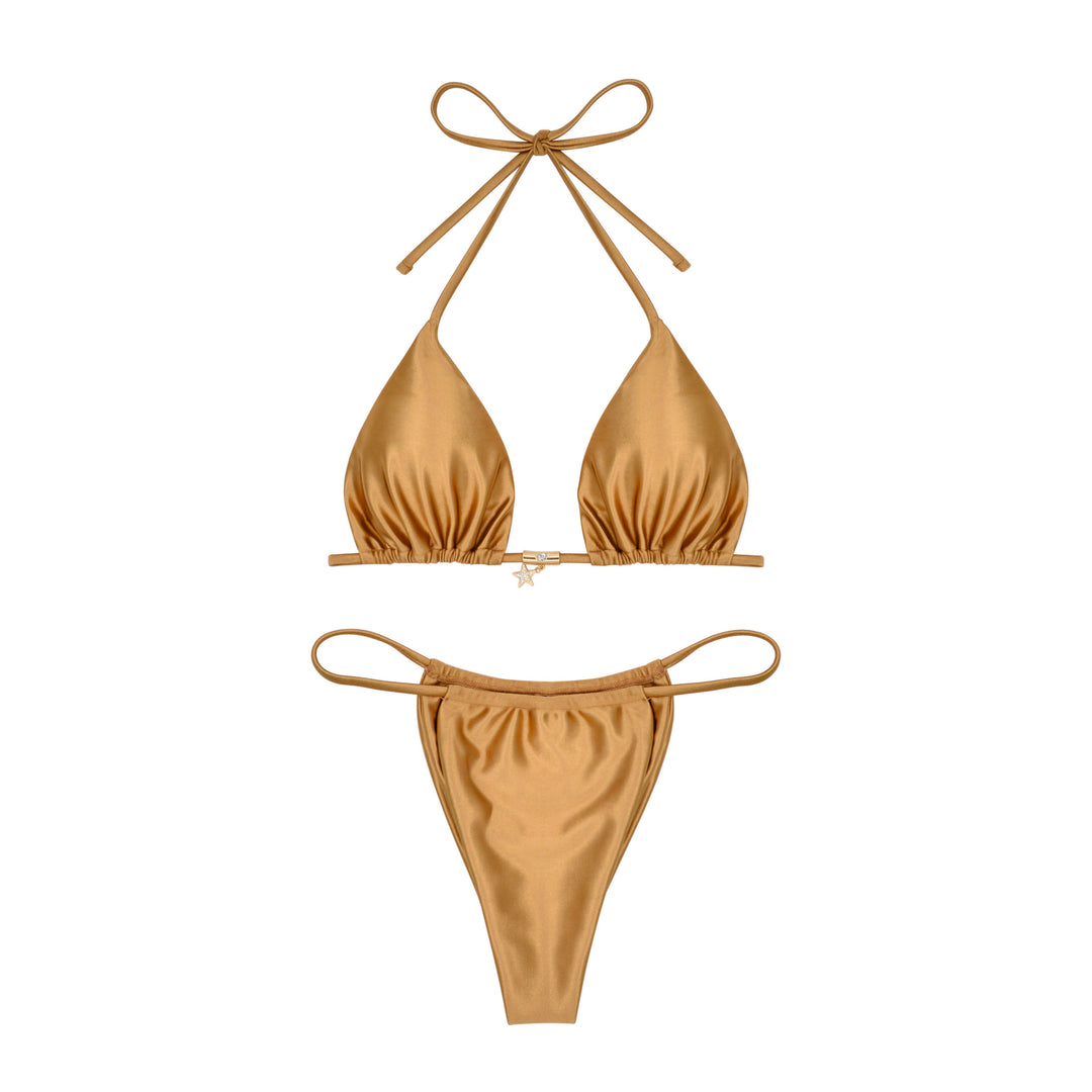 Damen Triangel-Bikini mit glanzvollem Material Drune