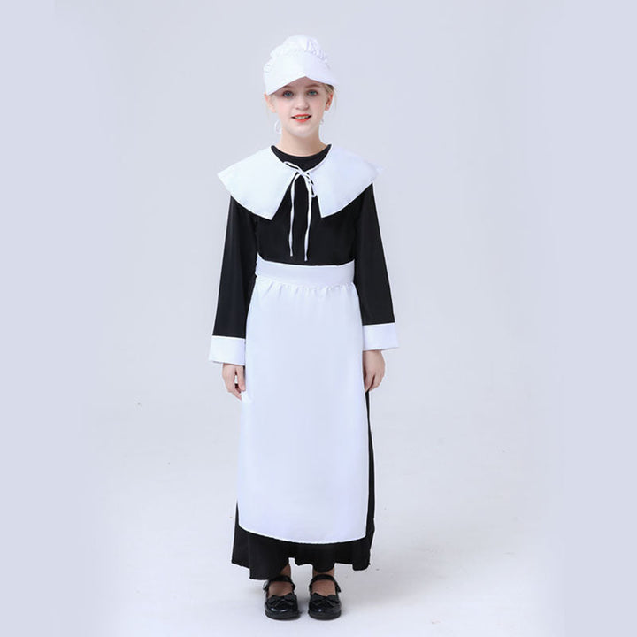 Mädchen nostalgisches Dienstmädchenkostüm Drune