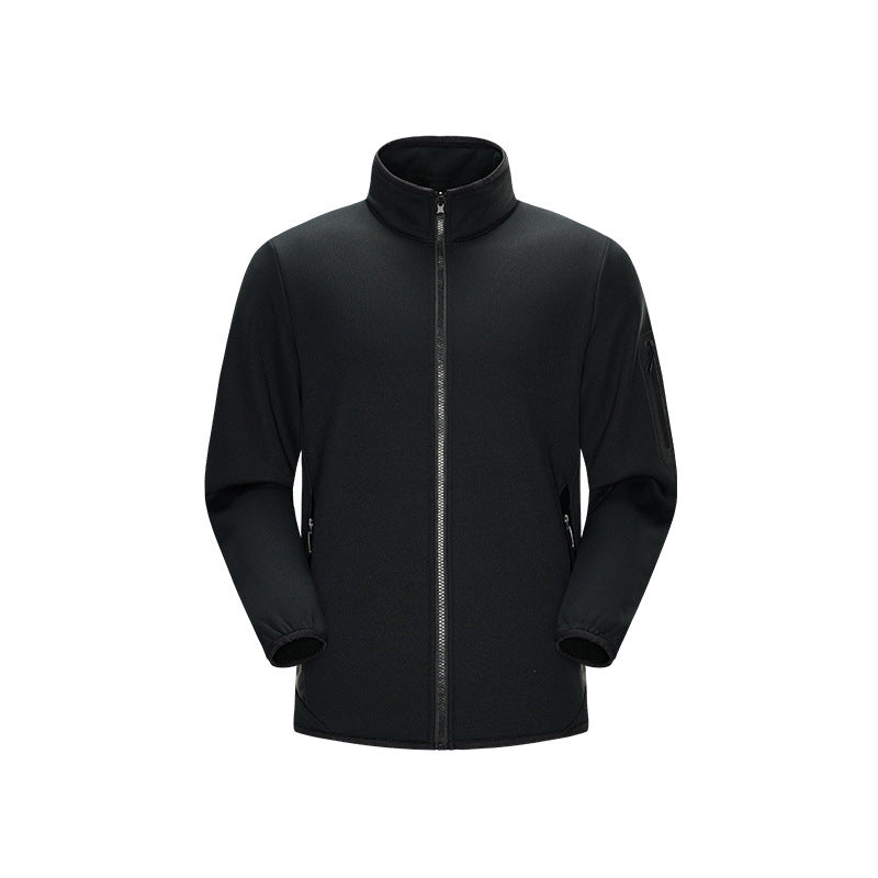 Herren Leichte Softshell-Fleecejacke mit Stehkragen, durchgehendem Reißverschluss und Ärmeltasche Drune
