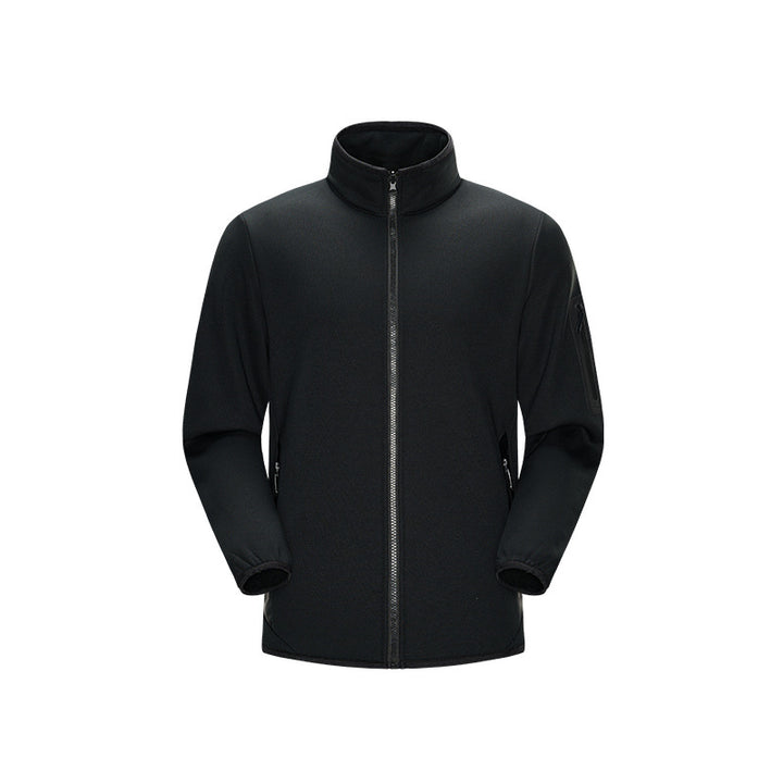 Herren Leichte Softshell-Fleecejacke mit Stehkragen, durchgehendem Reißverschluss und Ärmeltasche Drune