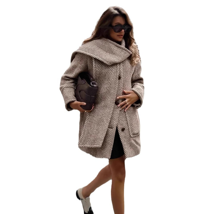 Damen Luxus Oversized-Jacke mit strukturiertem Design Drune