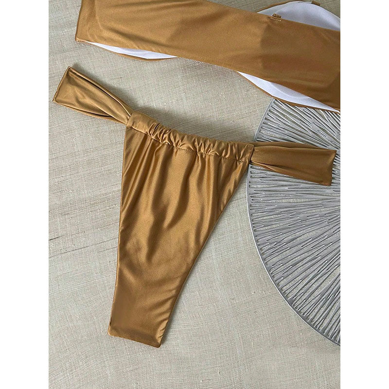 Damen Bandeau-Bikini mit schickem Schmuckdetail Drune