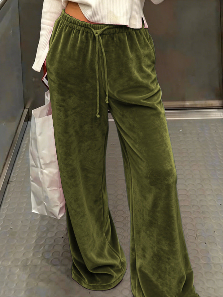 Damen Gemütliche und elegante Samthose Drune