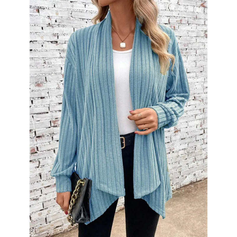 Damen lässige Strickjacke mit offenem Schnitt Drune