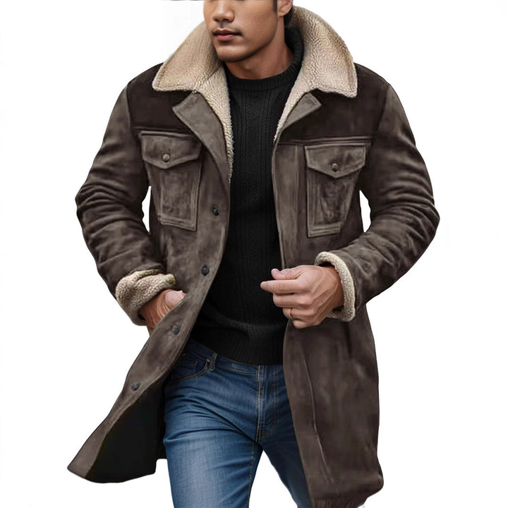 Herren Warm gefütterte Modische Jacke Drune
