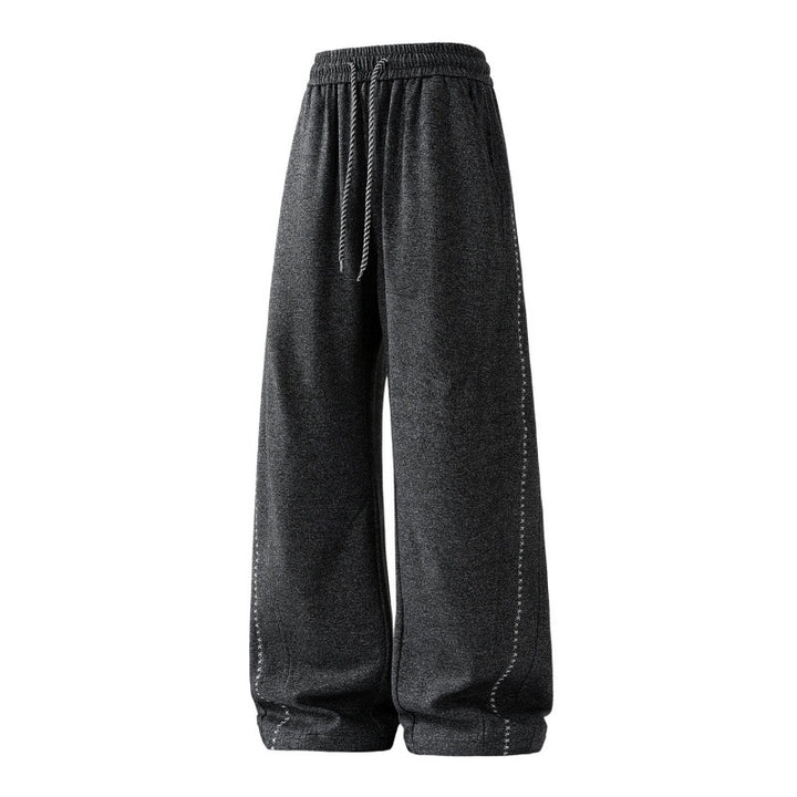 Damen weite Lounge-Sweatpants mit elastischem Kordelbund und dekorativer Seitennaht Drune