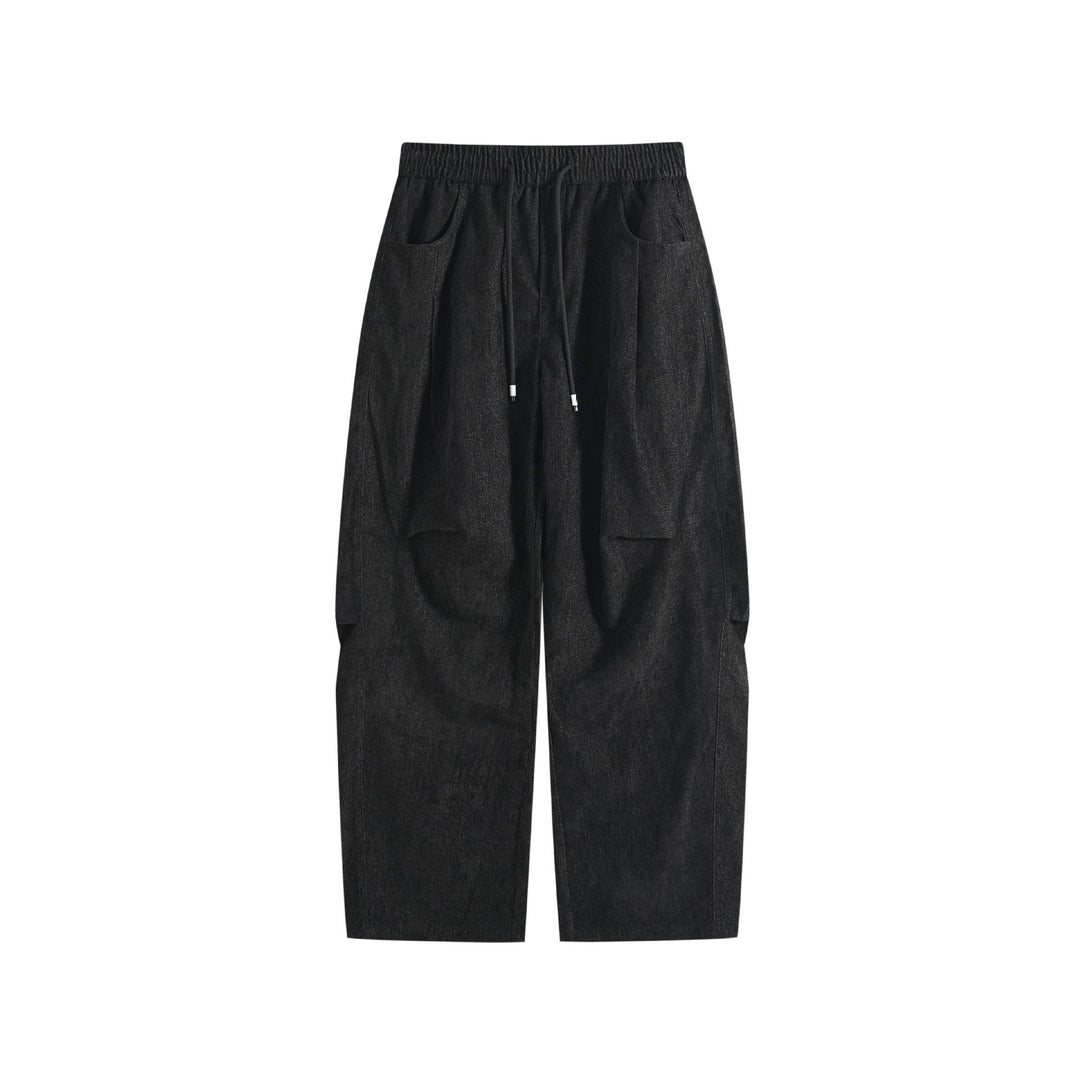 Damen Weite Cropped Komfort‑Cargohose mit elastischem Kordelbund und aufgesetzten Taschen Drune