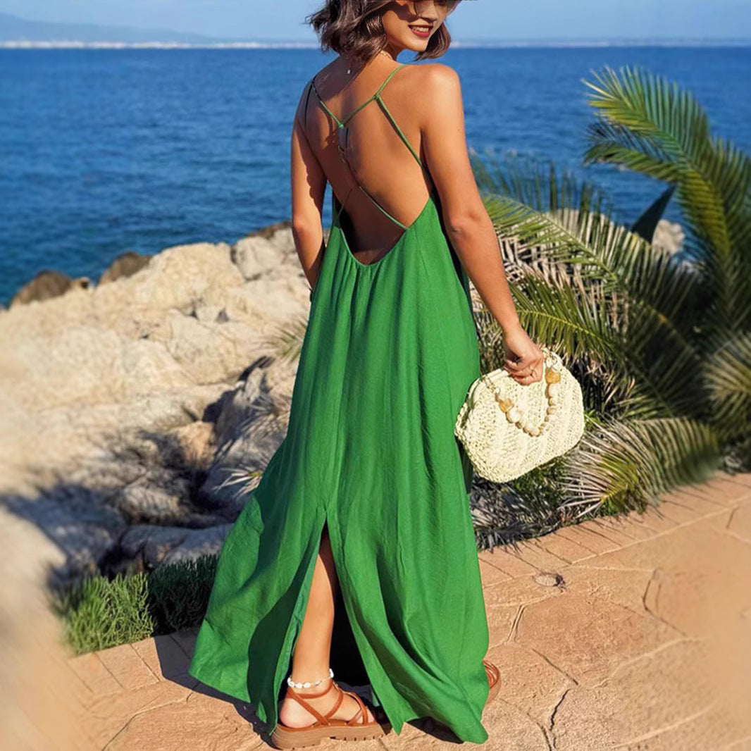 Damen Strandkleid mit Rückenausschnitt Drune